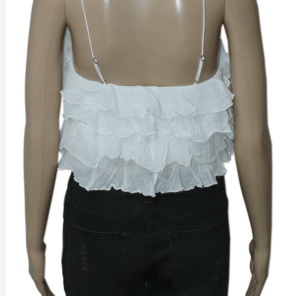 Free People Fauna Tank Fp One Ruffle Buttondown Tiered Top New XS - Picture 6 of 7